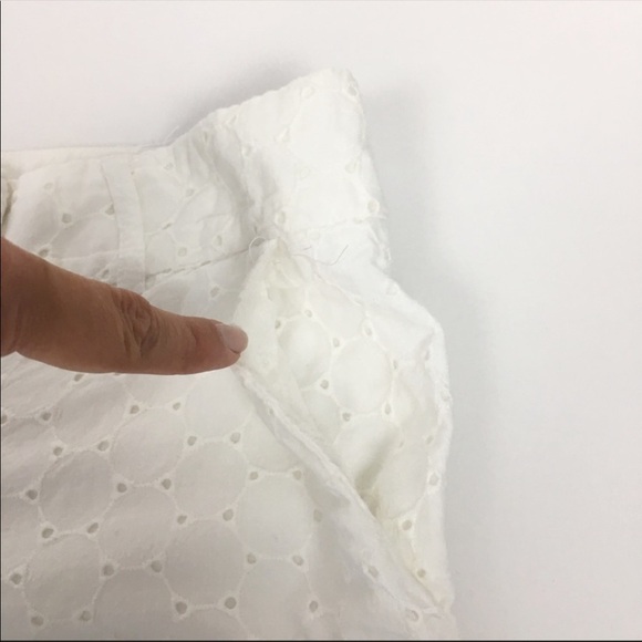 Bar III Short Size Small White Eyelet Cuffed Shorts Summer Cotton - Picture 7 of 8